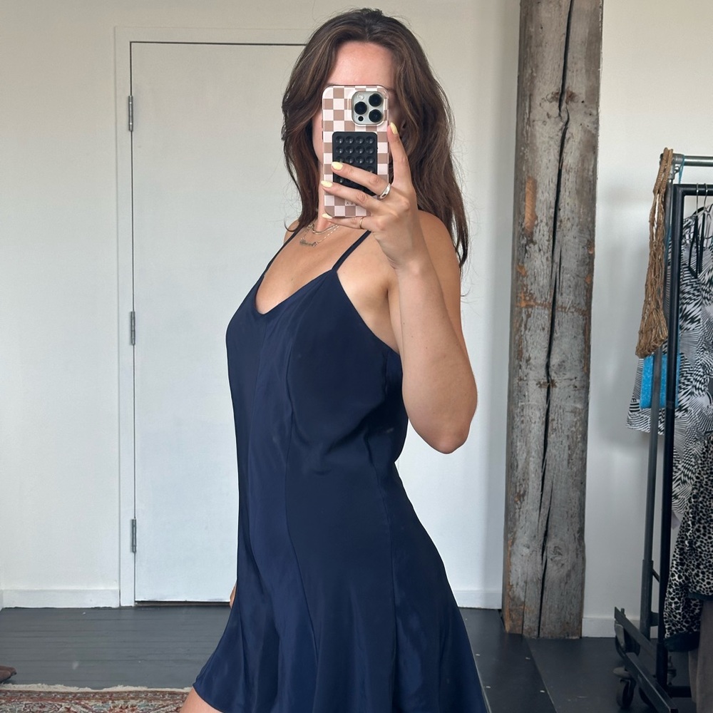 Elegant Navy Blue Women's Playsuit / Romper